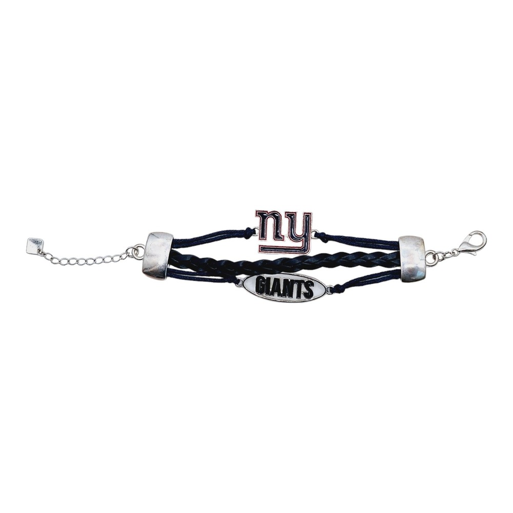 New York Giants Bracelet NFL Adjustable Silver Red Blue & White Ashley Bridget - Picture 4 of 7